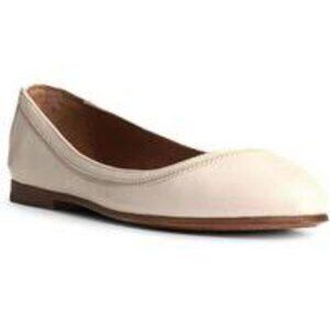 Frye Women's Beige Nude Carson Leather Slip-On Ballet Flat Size US 9.5B